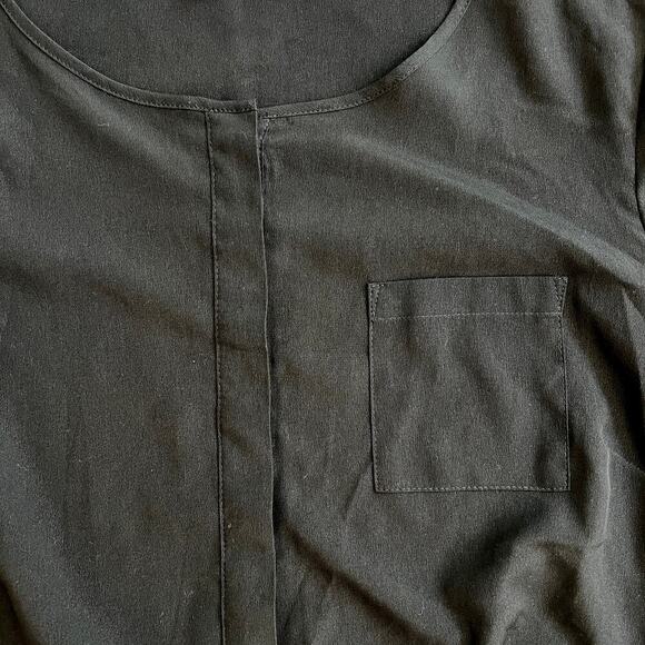 Ann Taylor LOFT Black Long Sleeved Shorts Romper Size 14 Lightweight 4” Inseam - Picture 5 of 9